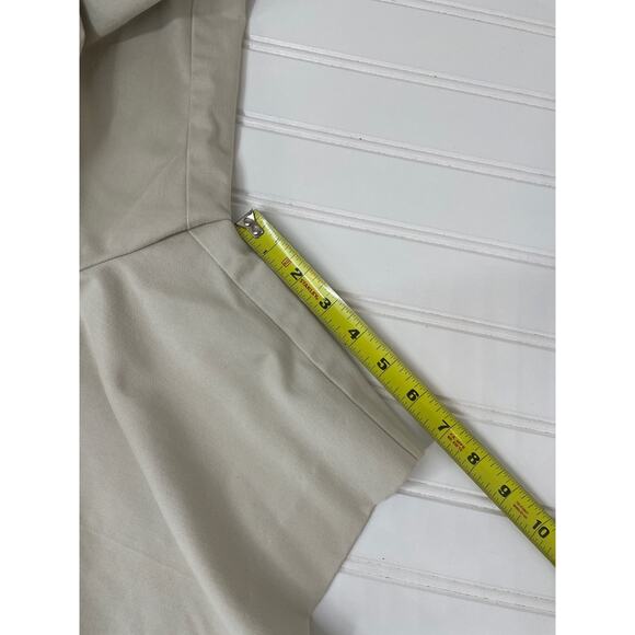 Talbots Beige & Black Flat Front High Waisted Chino Women’s Shorts Plus Size 16 - Picture 7 of 10